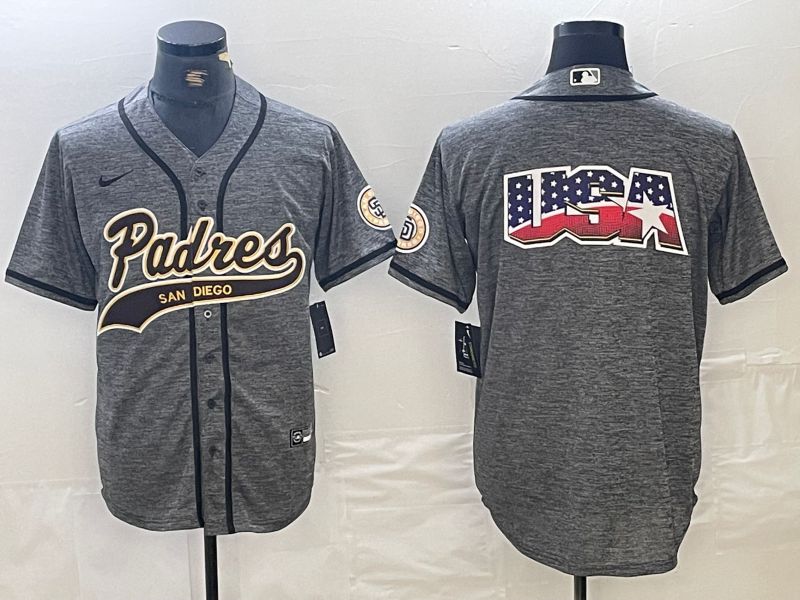 Men San Diego Padres Blank Grey Jointly 2024 Nike MLB Jersey style 7